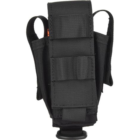Sacoche multifonctionnelle en nylon avec plusieurs poches pour stylo, couteau et lampe torche (noir) (1/5)