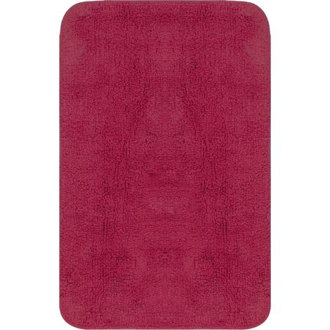 Maison Exclusive - Set Tappetini per Bagno 2 pz in Tessuto Fucsia (1/5)