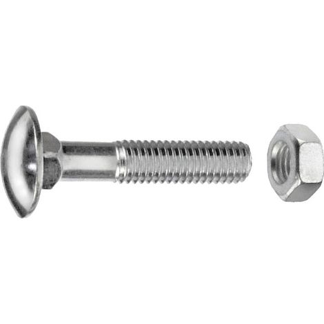 Connex Schlossschrauben M6 x 70 mm - 50 Stück verzinkt Schlossschrauben
