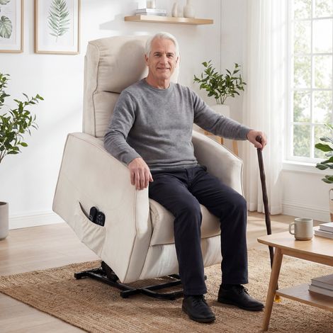 Fauteuil massage relax Beige électrique lift