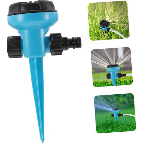 Arroseur ajustable 360° sur piquet, buse d’irrigation pour pelouse et jardin, outil d’arrosage plantations (1/5)