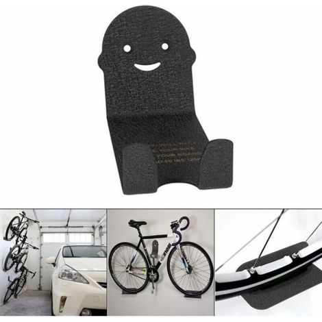 Support Mural Pour Vélo - Acier Au Carbone - Charge Max 30 Kg - Pour Tous Types De Vélos - 2 Pièces (1/5)