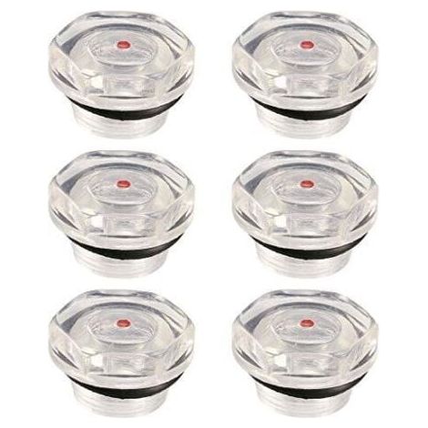 Viseur de niveau d'huile pour compresseur d'air – Pack de 6 voyants – Filetage 20mm – Plastique transparent (1/3)