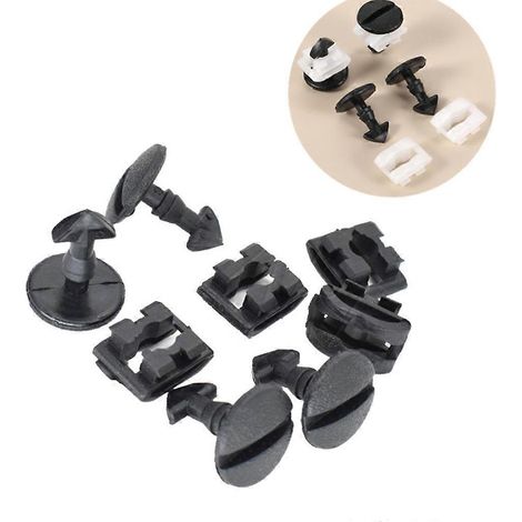 Pour Discovery 3 : Clips de fixation pour crochet d'anneau de remorquage de pare-chocs, aile, grille, goupille de fixation à base blanche. (1/4)