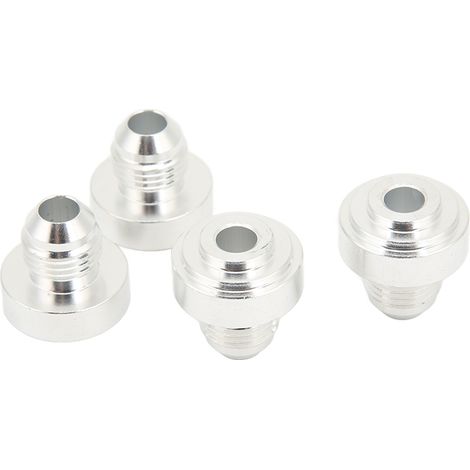 4 pièces AN6 Filetage mâle en alliage d'aluminium usiné, diamètre 9/16-18 po, filetage 6AN, bouchon à souder (1/5)