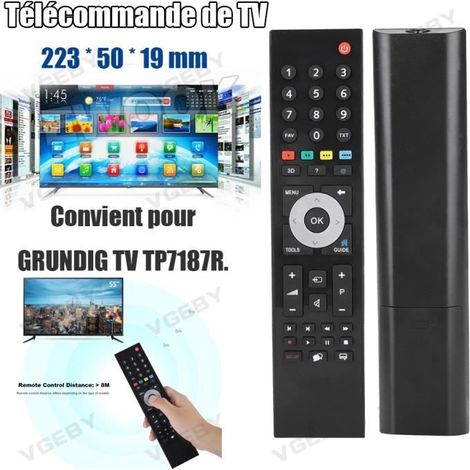 Télécommande de remplacement - GRUNDIG - TP7187R - Noir - Contrôle à distance 8m - ABS durable (1/4)