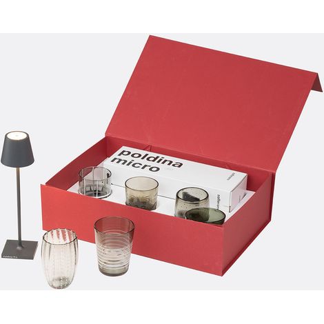 Set 6 Tumbler Bicolore Collezione Melting Pot in Vetro Decorato - Verde e Acquamarina - Zafferano (1/4)