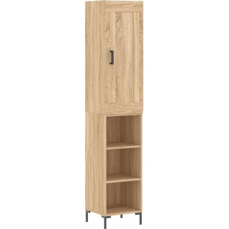 vidaXL Credenza Rovere Sonoma 34,5x34x180 cm in Legno Multistrato (1/5)