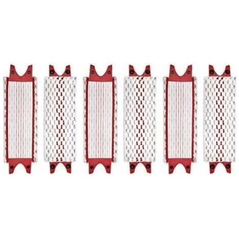 Pair Lot de 6 têtes de balai plates en microfibre – Compatibles Vileda UltraMax – Lavables en machine – Nettoyage sols durs efficace (1/4)