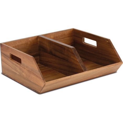 Grande Boîte en Bois Empilable Double 35 x 31 cm pour Buffet - Pujadas