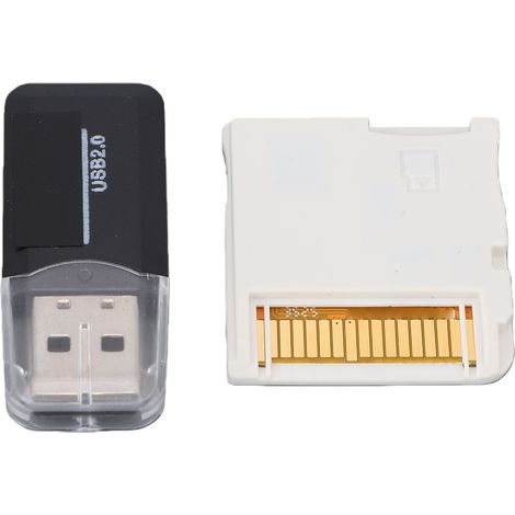 Modul mit Adapter, kompatibel mit 2DS, 3DS, LL, MD, GB, GBC, FC, PCE und Dual Core Revolution. Videospiel vorinstalliert. Plug & Play. Weiß. (1/5)