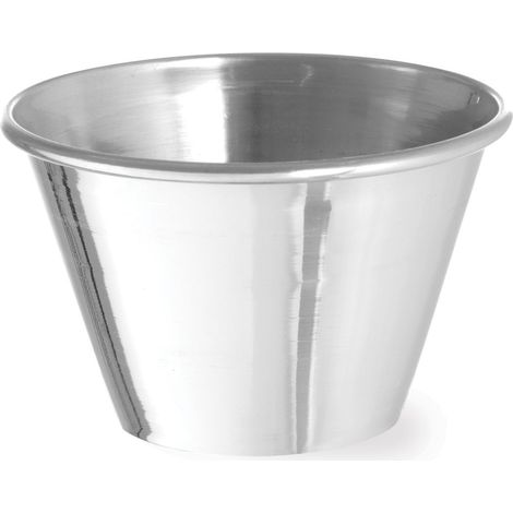 Cuenco para ramequines, plato de acero inoxidable para salsas y aderezos, diámetro 73 mm, 12 piezas, 115 ml - Hendi 400036