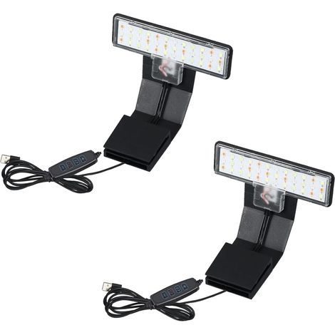 2 Éclairage LED Aquarium, Gradation, Clips Ultra Mince, 3 Modes Lumière, Pour Poissons Et Plantes (1/5)