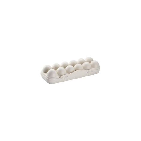 Contenitore per uova da frigorifero, contenitore per uova a 12 scomparti, porta uova da cucina, scatola protettiva, pratico cestino per uova in plastica per uso esterno - Crezuo