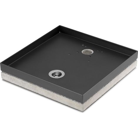 Base Portaciottolo per Fontane 40x40x8 cm in Metallo con Base in Cemento Belfer 42/BSE/10 Antracite (1/9)