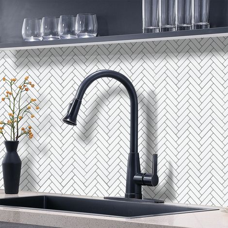 10Pcs Peel and Stick 1.2mm Backsplash Tiles (1/5)