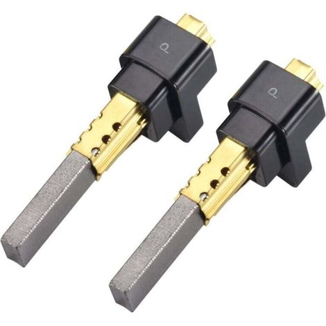 Lot de 2 Brosses de Charbon pour Moteur d'Aspirateur 6.5x11x32mm Pièces de Rechange Haute Qualité Compatibles