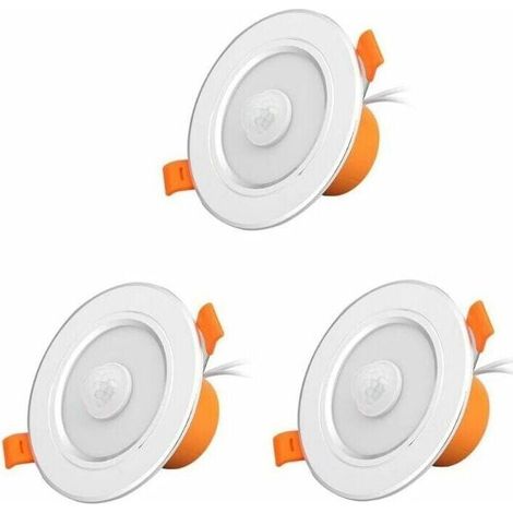 LED Ceiling Light with Motion Sensor, Indoor Lighting for Restaurant and Bathroom, 3 Pack (1/4)