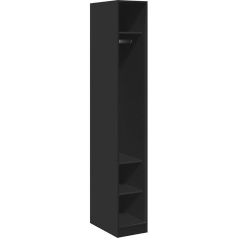 Armadio Nero 30x50x200 cm in Legno Multistrato vidaXL