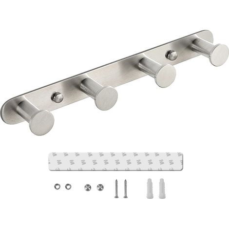 Pateres Inox 26cm Adhesif/Visser (1/4)