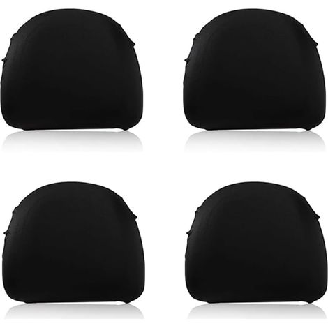 Set of 4 Universal Elastic Head Covers Black Breathable and flexible, dust resistant, washable, suitable for trucks and buses (1/5)
