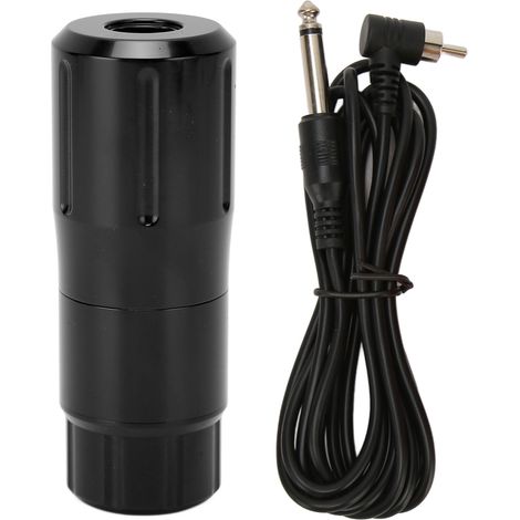 Stylo Machine Tatouage Rotatif RCA, Liner Shader, Alliage Aluminium, Court avec Cordon Clip Noir (1/5)
