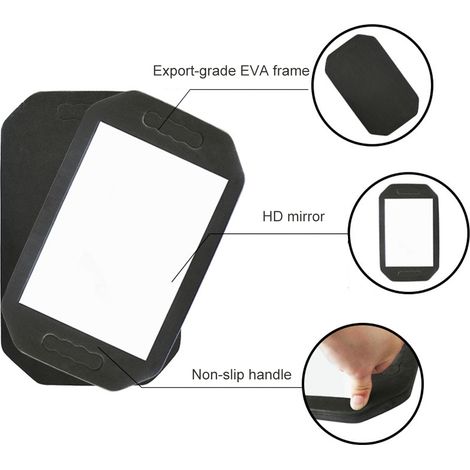 Miroir de poche professionnel avec éponge, miroir en verre, cadre en mousse, antichoc, miroir de maquillage (1/5)