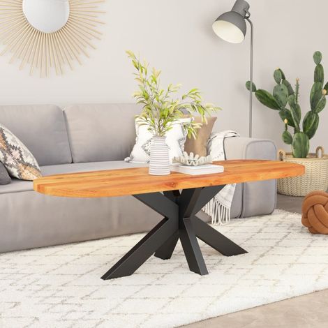 Dessus de table  Dessus de bureau  Plateau de table 140x50x3,8 cm ovale bois massif d'acacia