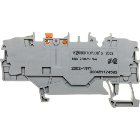 Conector de 2 cables de 2,5 mm² desmontable, color gris, para trabajos 2002-1971.