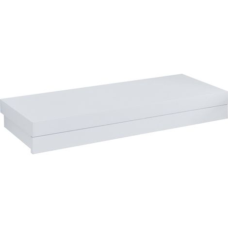 Mensola da parete con cassetto integrato 60 x 24 x 8 cm bianco 030007012