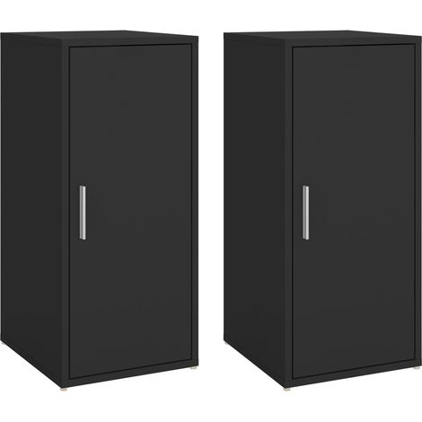 Scarpiere mobiletto portascarpe mobile per ingresso corridoio soggiorno set da 2 32 x 35 x 70 cm truciolato nero 020022135
