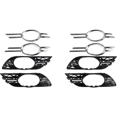 8 pièces de garniture chromée pour feux antibrouillard avant (gauche et droite) pour Mercedes-Benz W211 E320 E350 E550 E63 AMG (2007-2009) (1/5)