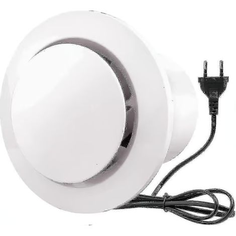 Extracteur d'air 100 mm, 130 m³/h, 20 W, avec clapet anti-retour, débit d'air élevé, économe en énergie, pour salles de bains, cuisines, toilettes, serres, tentes (4 pouces) (1/3)
