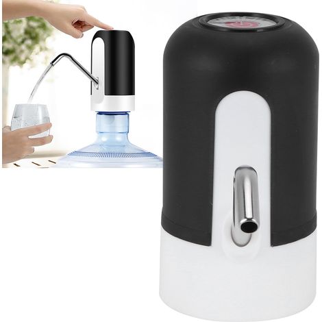 Elektrisches Wasserspender-Set mit USB-wiederaufladbarer Flaschenpumpe für Zuhause und Büro (schwarz) (1/5)