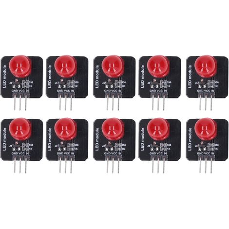 10 Modules LED 10mm 3.3V‑5V Ampoule Rouge Décoration Maison MRB050A