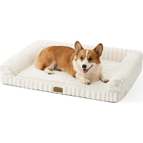 1 panier orthopédique chien, mousse mémoire forme, fausse fourrure lavable, antidérapant, grand chien (1/5)