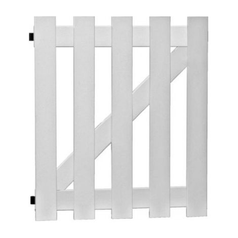 Portillon battant manuel PVC blanc SOULAC L 100 x H 115 - Verrou intérieur gauche