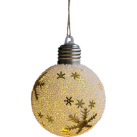 Boule De Noel En Led Clignotante Decorative Pour Sapin De Noel Avec Motifs Design A-KZQ (1/3)