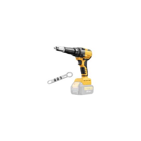 Applicable sans fil compatible avec Dewalt 20V batterie, Pistolet à riveter sans balais avec lumière LED,, 3 adaptateurs, Pince à rivets portable (sans batterie)