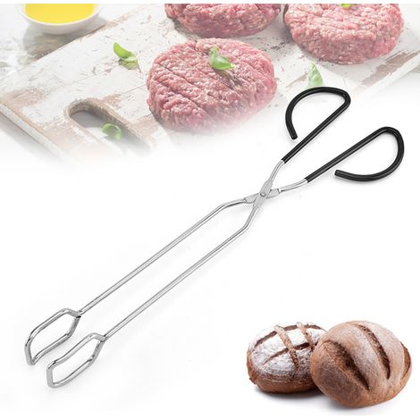 Edelstahl-Schere, Lebensmittelschere, Fleischschere, Küchenzange, Backzange, Brotzange, Grillzange (1/3)
