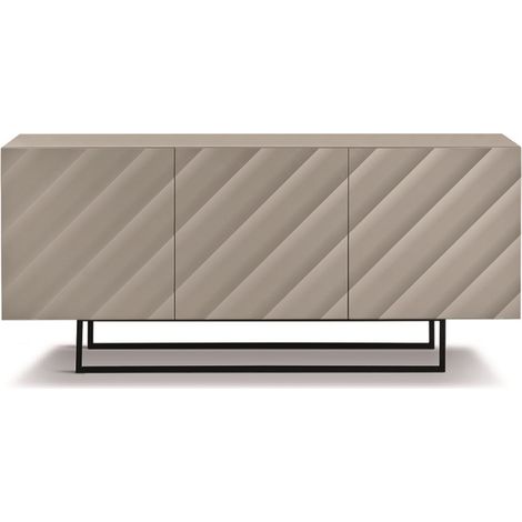 Madia 3 ante in legno 180 cm Tortora piedini sagomati - KALLA (1/3)