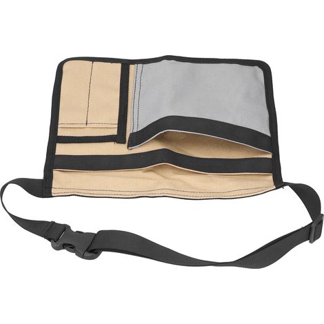 Sacoche à outils unilatérale à suspendre à la taille, en tissu Oxford résistant à l'usure, réglable, pour le jardin, couleur kaki gris. (1/5)