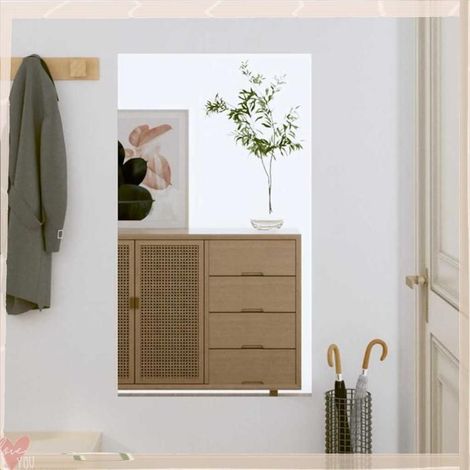 350450 Miroir mural 50x80 cm Verre Rectangulaire (1/5)