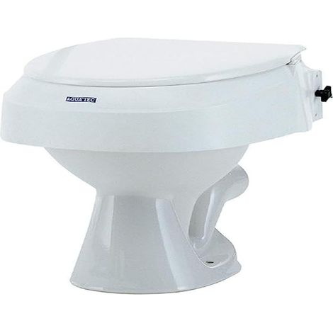 Invacare, Alzawater, Alzawater per disabili, Rialzo wc con coperchio, Regolabile in altezza, Bianco (1/3)