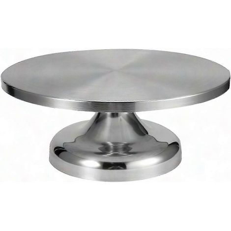 Présentoir à gâteaux rotatif avec base en acier inoxydable 304, rotation fluide et antidérapante pour la cuisson et la décoration. (1/5)