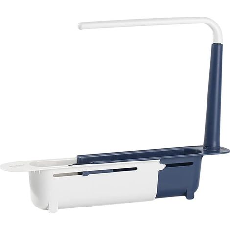 Support de bonde télescopique pour évier, étagère de rangement pour évier, étagère de rangement télescopique pour évier de cuisine, étagère télescopique pour évier-AquaForge (1/4)