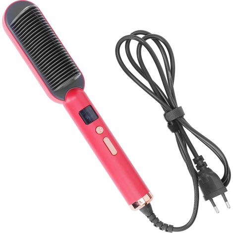 Brosse lissante chauffante 35W ions négatifs 3 niveaux de température réglable pour salon, prise CN 220V (1/5)