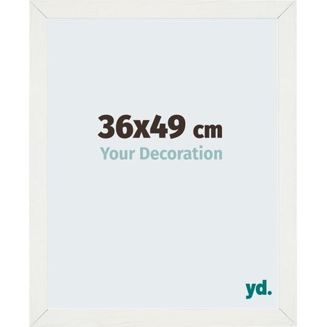 yd. - Cadre photo 36x49 - Blanc Patine - MDF - Mura