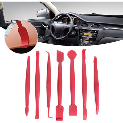 Kit di attrezzi per l'applicazione di pellicole oscuranti sui vetri auto (7 pezzi), per sigillare i bordi e pulire le fessure durante l'applicazione delle pellicole.