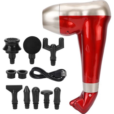Pistolet de massage musculaire portable USB, appareil électrique de thérapie profonde pour le corps, outil de percussion à main (1/5)